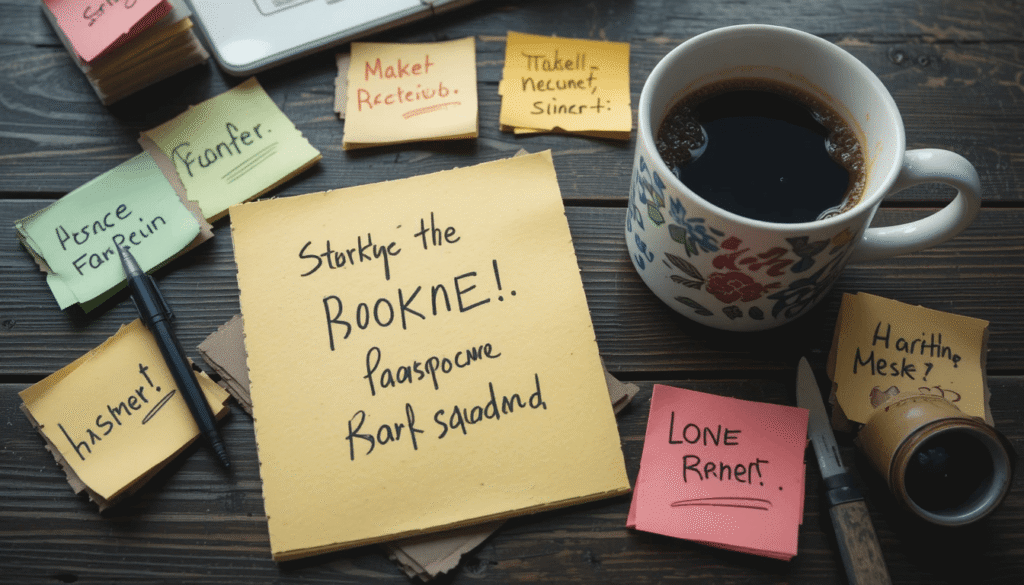  Front-facing desk chaos shot