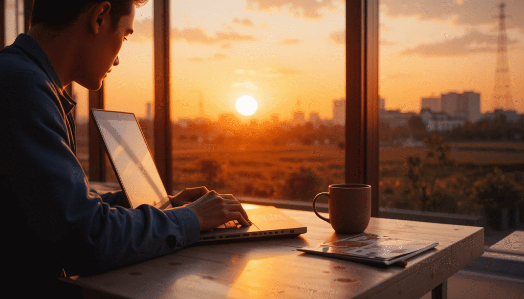 closing-laptop-sunset-trader